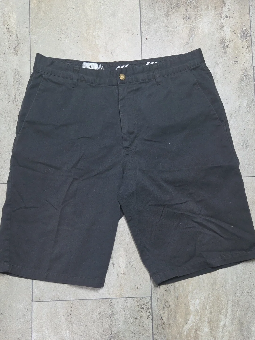Volcom Black Flat-Front Men's Shorts